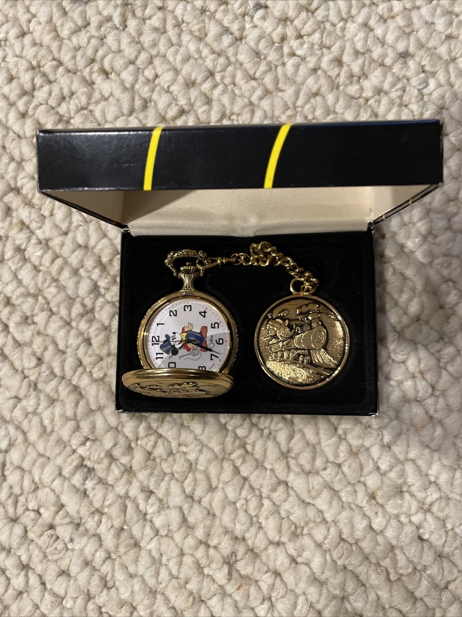 Vintage Colibri Disney Mickey Mouse Swiss Engineer Pocket Watch In