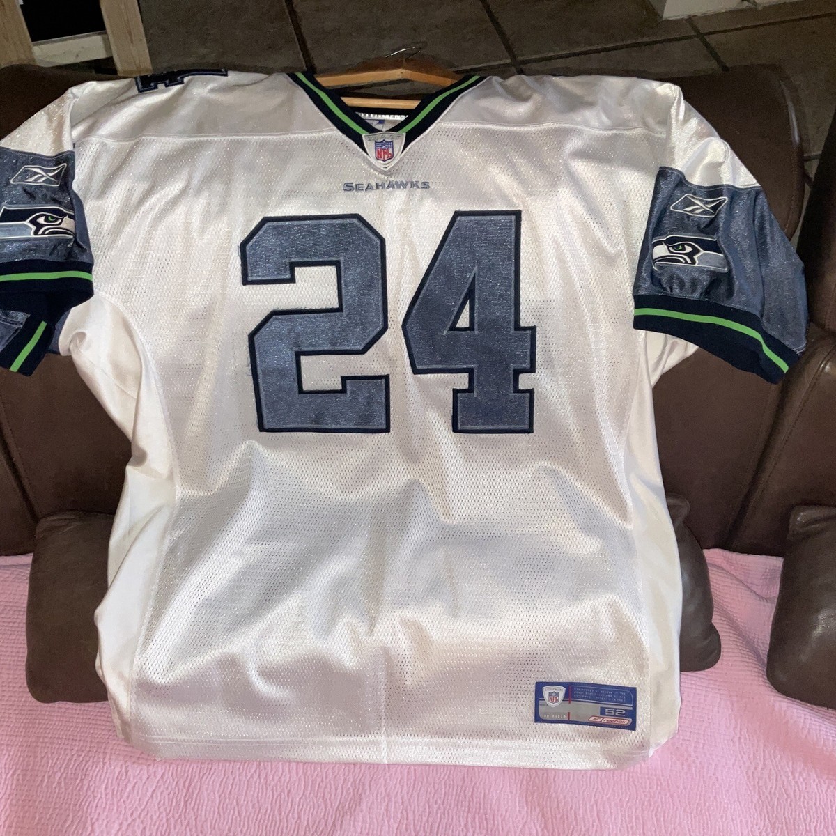 100% Authentic Reebok On Field Seattle Seahawks #24 Shawn Springs