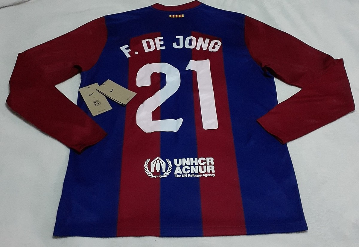 New Nike Frenkie de Jong FC Barcelona 23/24 Authentic Long Sleeve