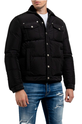 DSQUARED2 Mens Black Puffer Quilted Down Jacket Sz 50/Large NWT