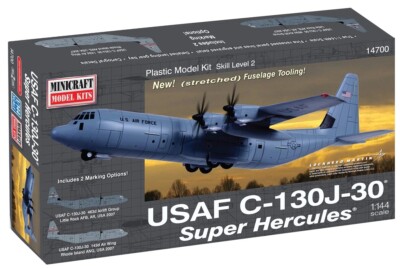 Minicraft USAF C-130J-30 Super Hercules 1/144 Plastic Model Plane