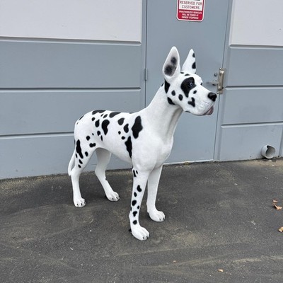 Great Dane Dog Life Size Resin Statue Animal Theme Home Decor Prop