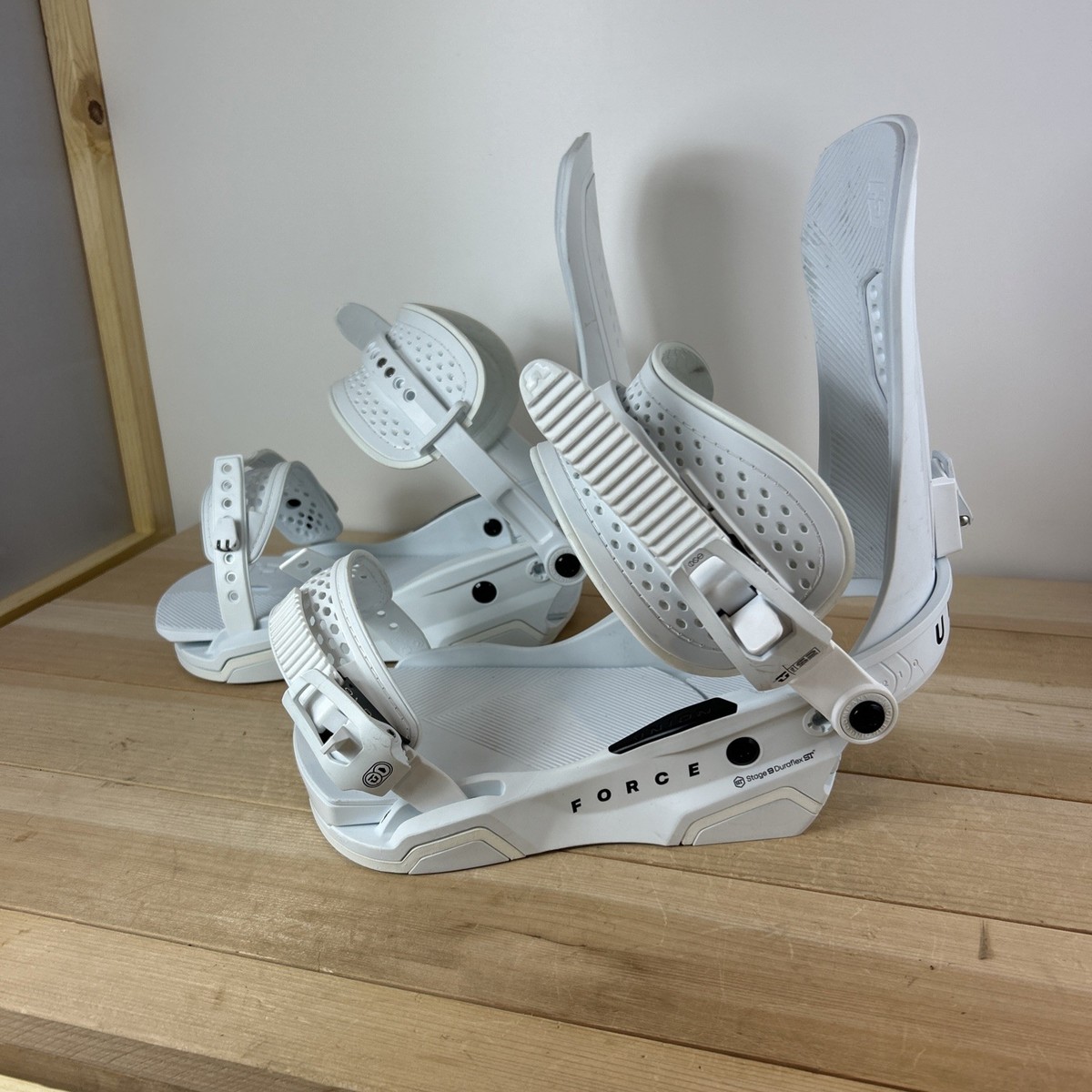 Union Force Snowboard Bindings Used Size M White #EM107 | eBay