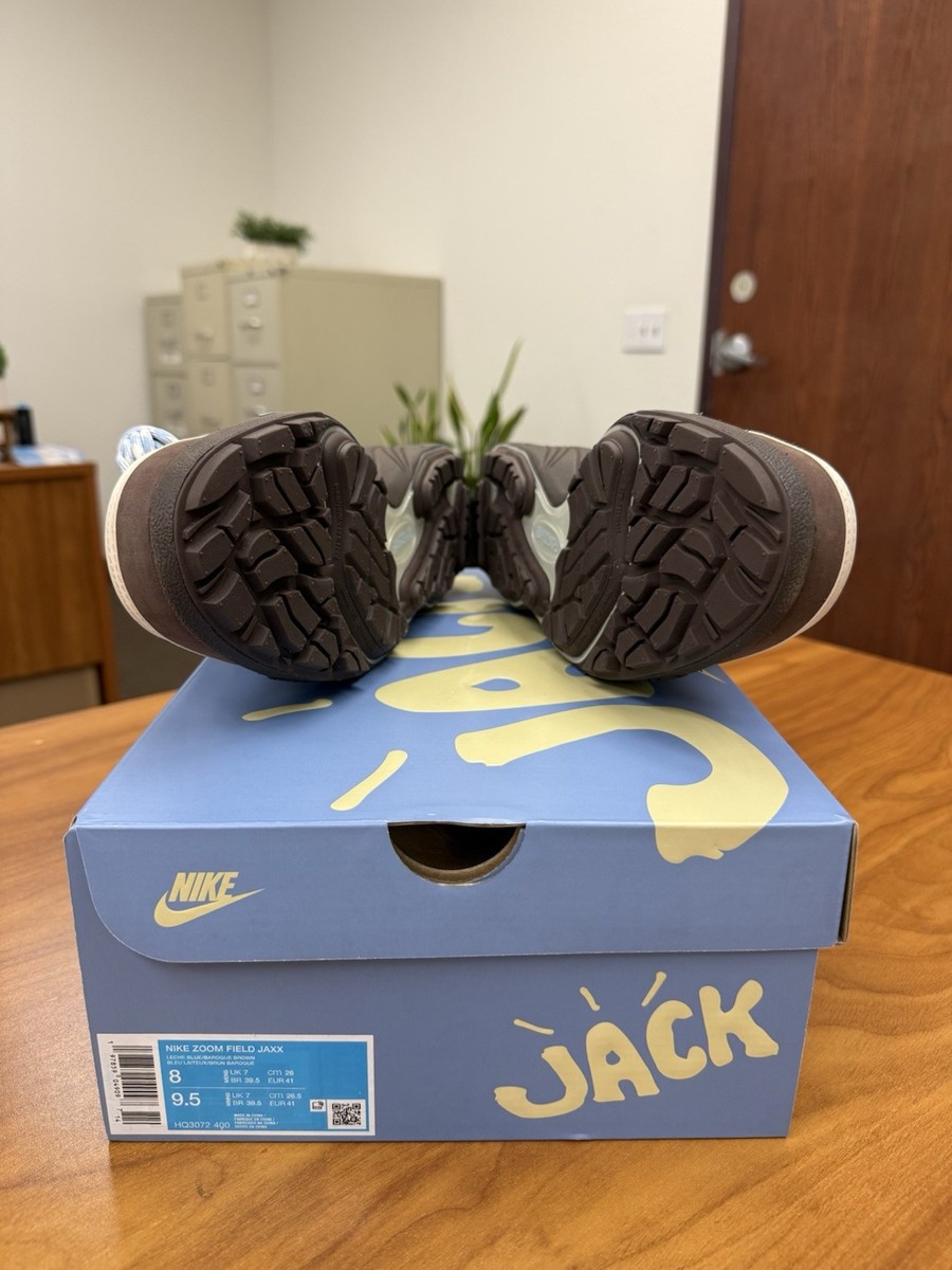 Travis Scott x Nike Zoom Field Jaxx Leche Blue Men Size 8 Cactus