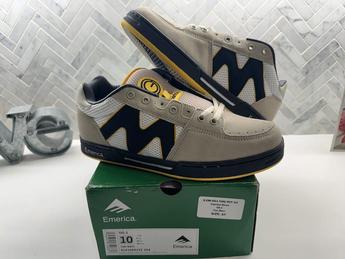 New 2024 Skate Shop Day Marc Johnson Emerica OG One Tan Navy Shoes