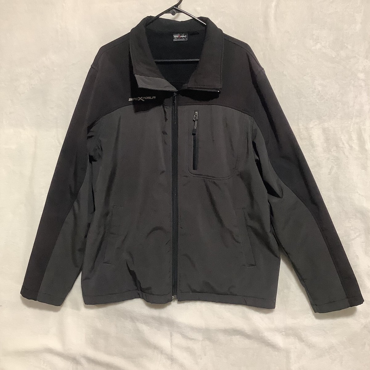 ZX ZeroXPosur Full Zip Jacket Men's Size XL Black 2-Tone Lined