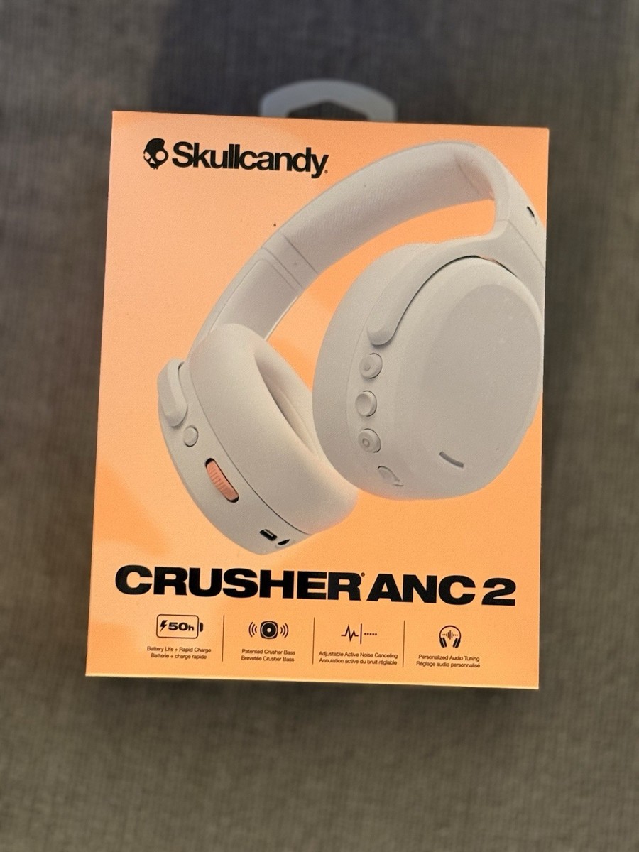 Skullcandy Crusher ANC 2 Wireless Bluetooth Headphones White | eBay