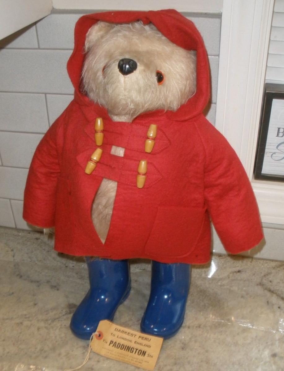VINTAGE 1972 GABRIELLE DESIGNS PADDINGTON BEAR PLUSH RAIN GEAR 19
