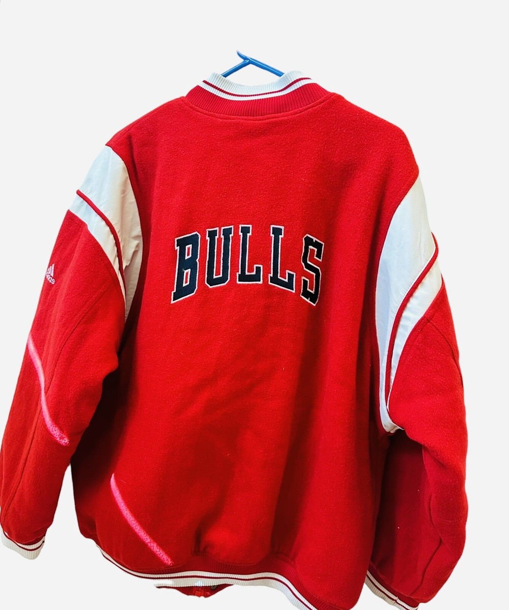 Chicago Bulls Adidas Varsity Jacket NBA Youth XL 18-20 Wool Blend