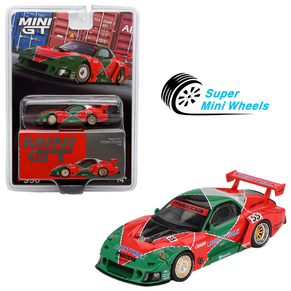 Mini GT 1:64 Mazda RX-7 LB-Super Silhouette 787B #990 | eBay