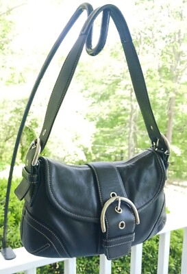 Coach G04S-9247 SMALL Vintage Black Soho Y2K Leather Shoulder Bag
