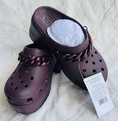 Crocs W8, M6/crocs Platform Size 8/platform Crocs Sz 8/brown Crocs