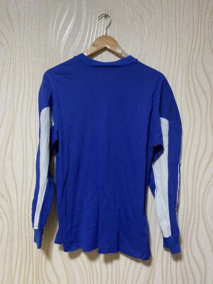 ADIDAS 80s FOOTBALL SHIRT SOCCER JERSEY ADIDAS LONG SLEEVE sz M