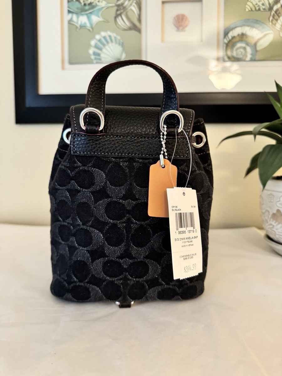 NWT Coach Amelia Convertible Backpack In Signature Denim CP106 | eBay