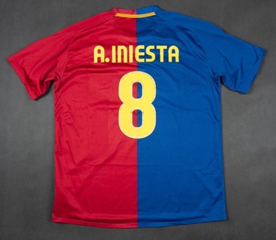 FC BARCELONA 2008/09 ANDRES INIESTA JERSEY SHIRT CAMISETA XL NIKE