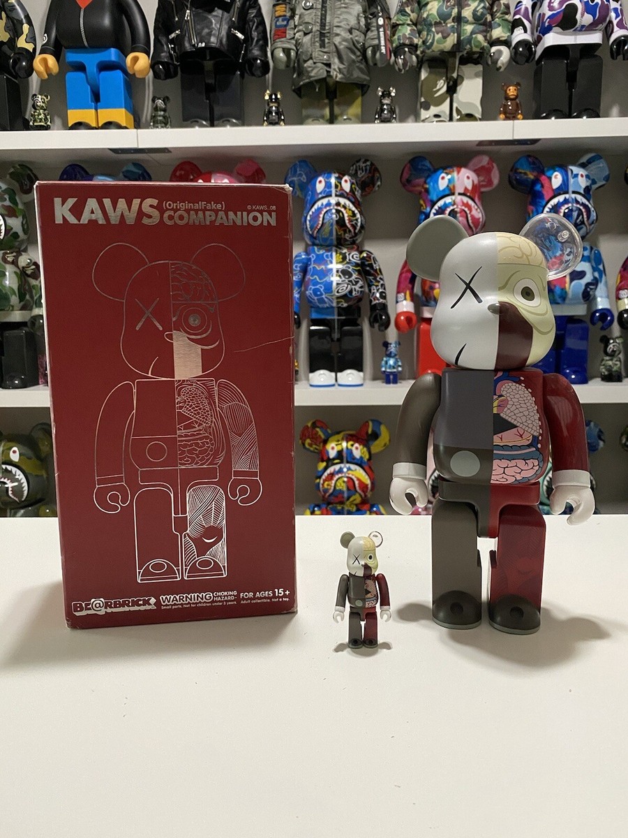 KAWS Brown Dissected 400% 100% Bearbrick Set Be@rbrick