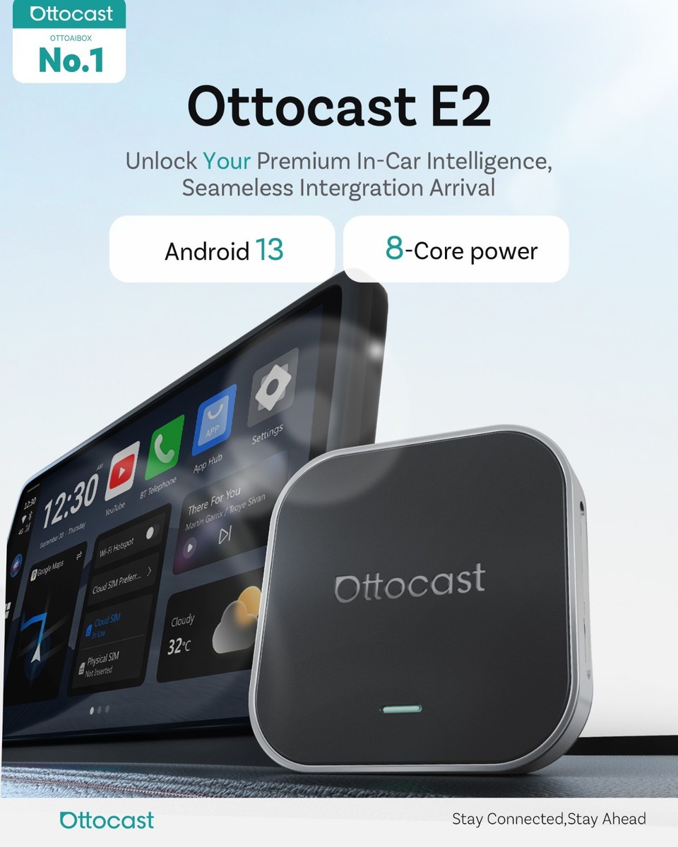 Wireless Carplay WIFI AI box Android 12 Auto Adapter Converter w