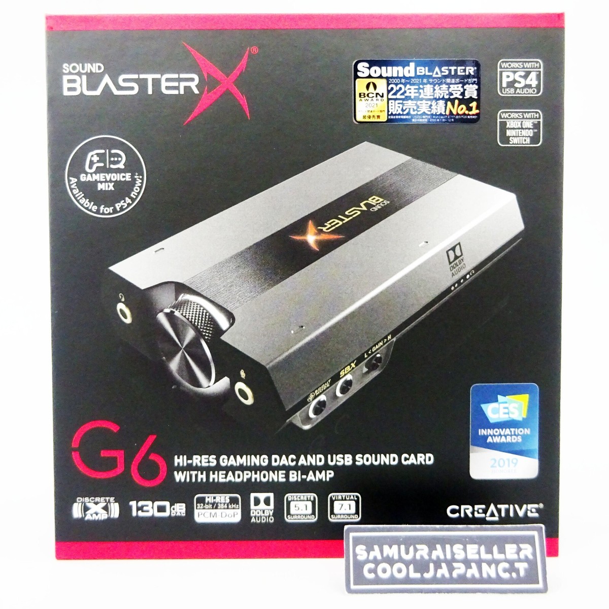 Creative Sound BlasterX G6 Portable USB DAC For PC Headphone Japan