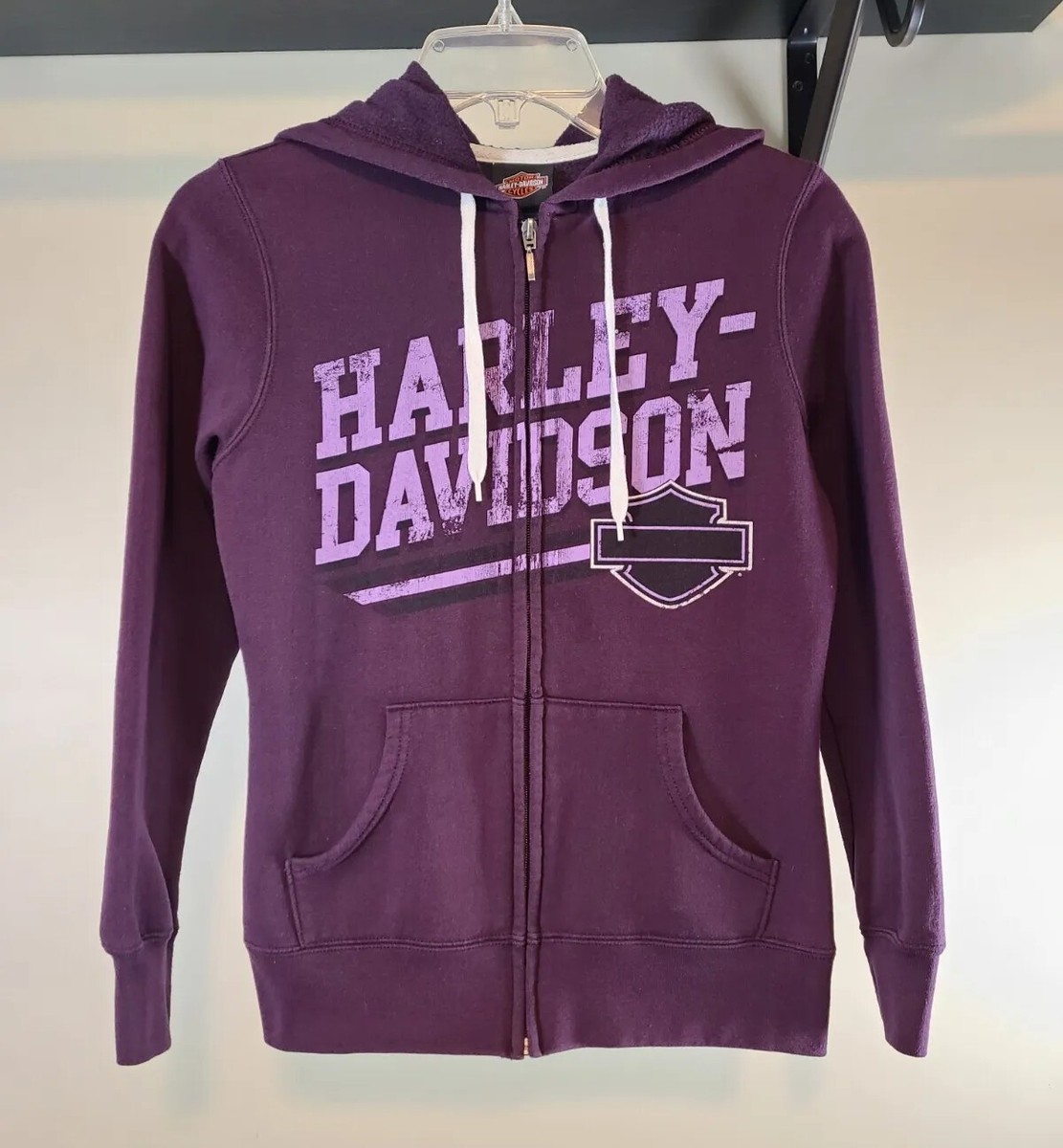 Harley Davidson Full Zip Up Hoodie Womens XS X-Small Virginia
