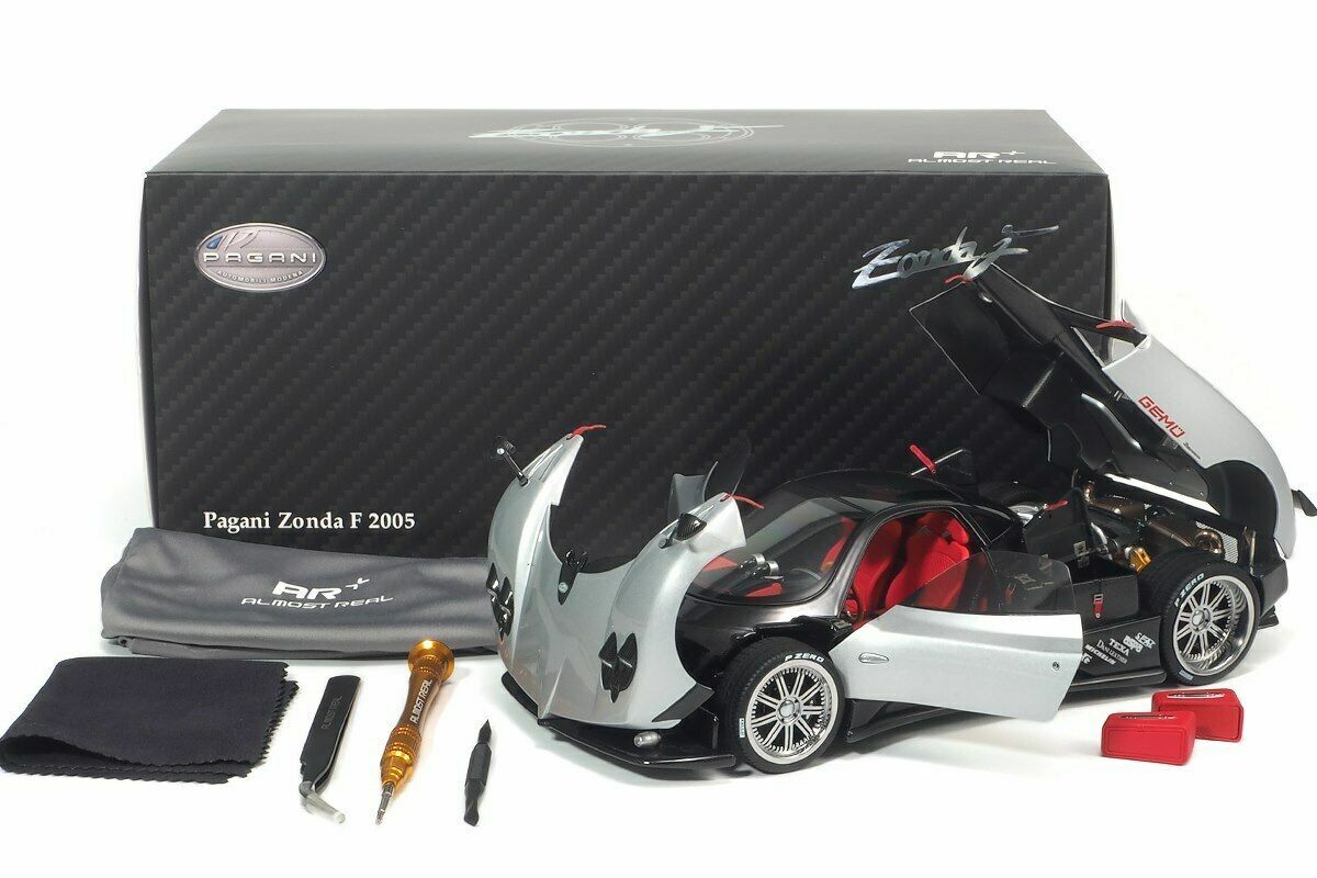 1/18 Pagani Zonda F 2005 Mercurio Grey Model Car by Almost Real