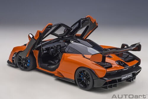 1/18 McLaren Senna (Trophy Mira Orange & Black) Model Car By