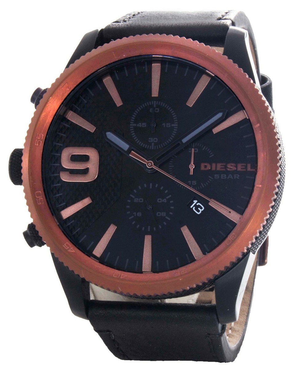 Diesel Rasp Chronograph Black Dial Men's Watch DZ4445 | eBay