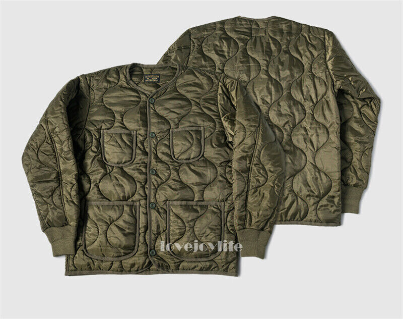 Non Stock Ripstop Nylon Quilted Jacket Military Uniform Warm Liner