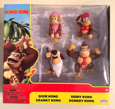 Jakks Pacific Nintendo Donkey Kong 2 1/2'' Figure 4pk Toy Set