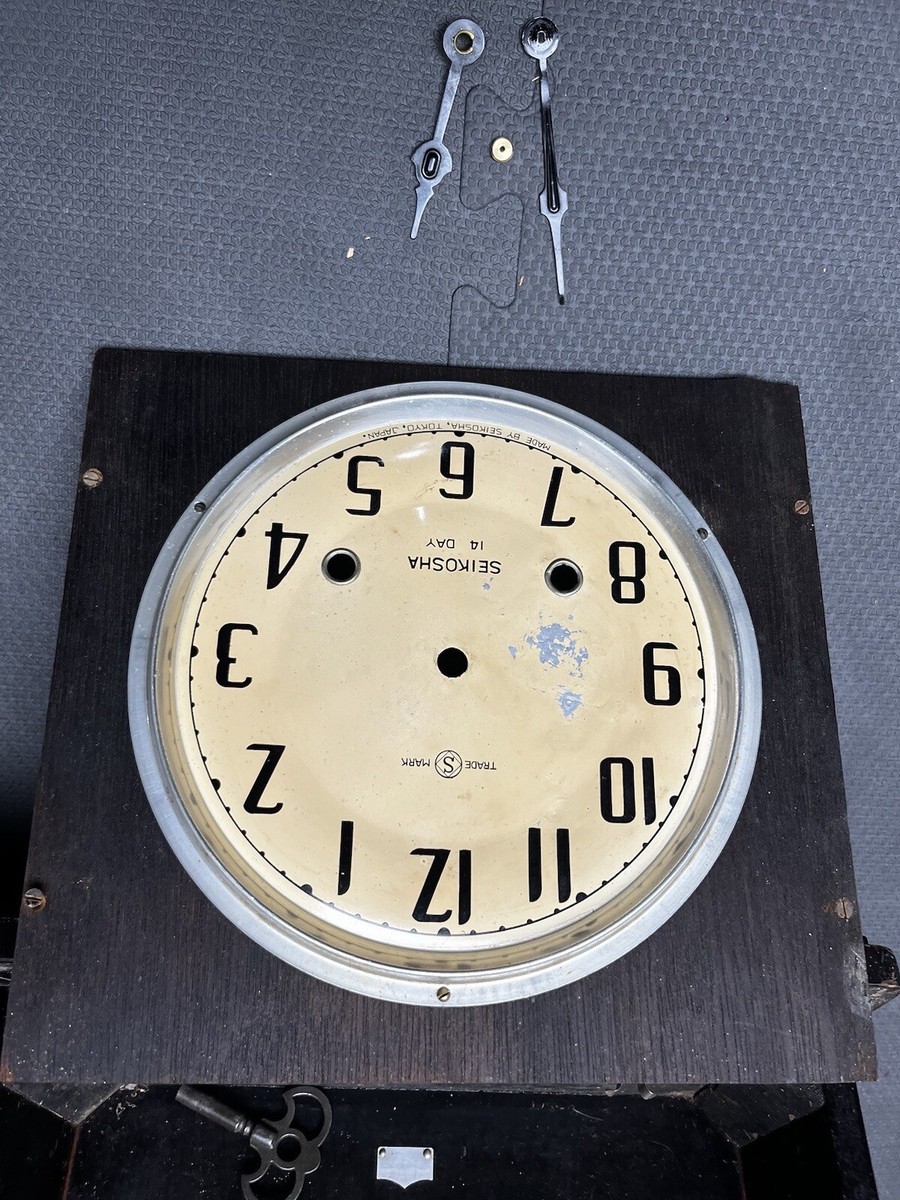Seikosha 14 Day Wall Clock, Vintage, Round Face | eBay
