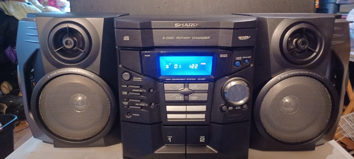 Sharp Mini Component System CD-E67 3-WAY SIDE FIRING BASS Stereo