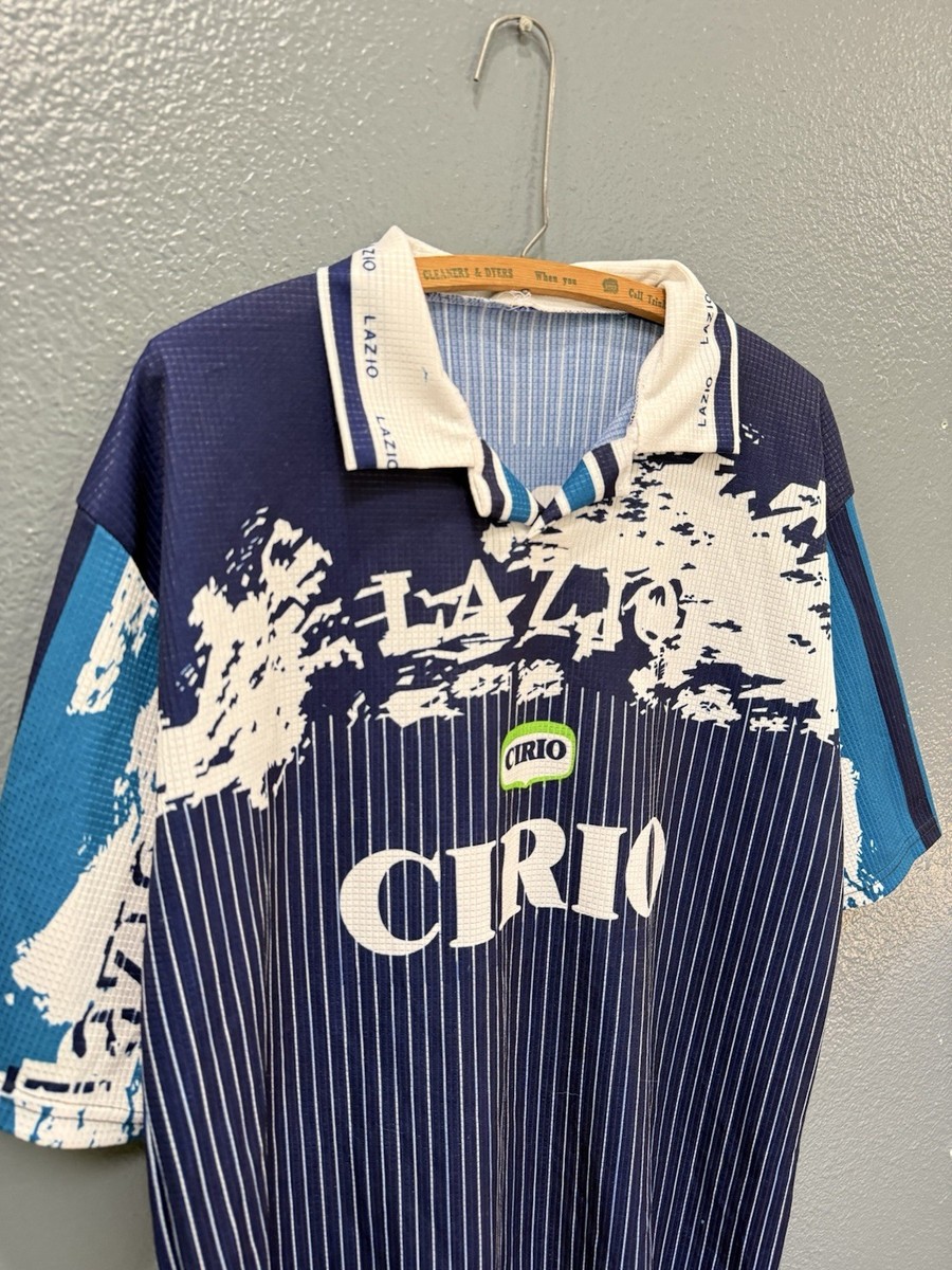 Vintage 90's Lazio Pavel Nedved Football Club Print Soccer Jersey