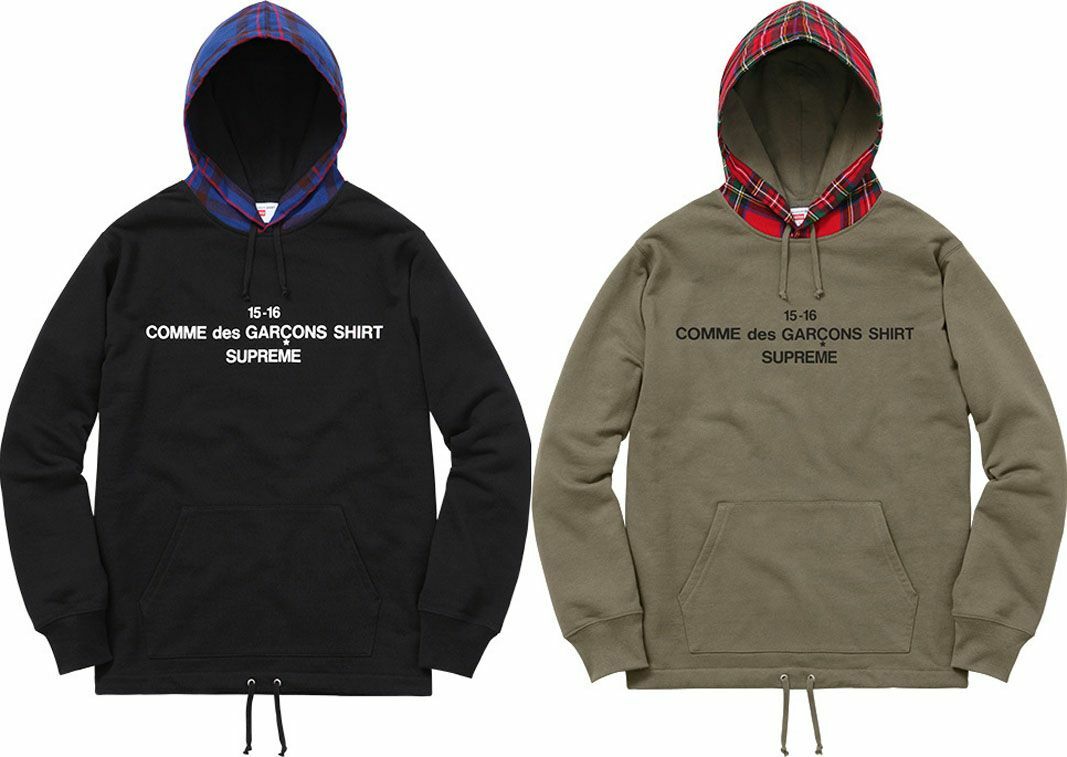 Supreme Comme Des Garcons Shirt Hooded Sweatshirt cdg black box