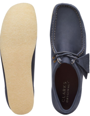 Clarks Wallabee - 26174515 - Navy Leather - Adults | eBay