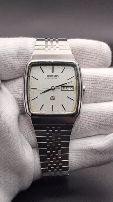 Vintage Seiko King Quartz Twin Quartz Square 9443-5020 Men's Watch