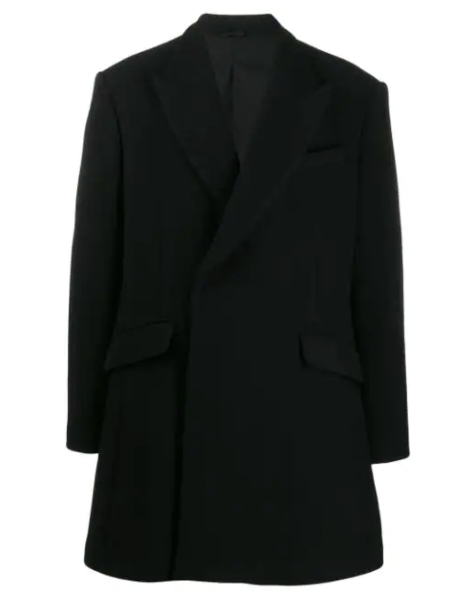 Raf Simons double breast fitted wool blend jacket coat heroes