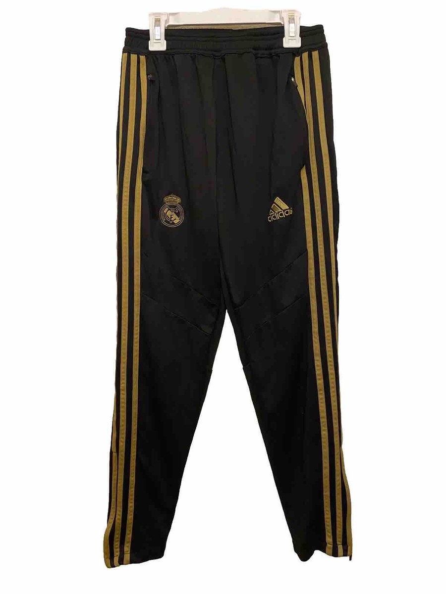 Adidas Men's Real Madrid Soccer Football Training Pants Gold