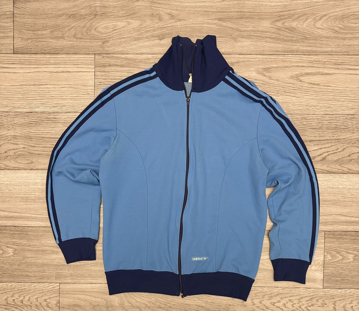 Adidas Vintage Mens Track Jacket 70s 3 Striped Sz 7 Made In West