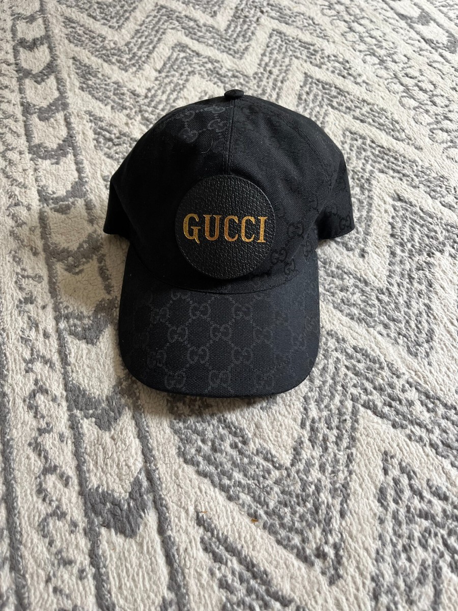 Gucci Monogram Black Canvas Baseball Hat | eBay