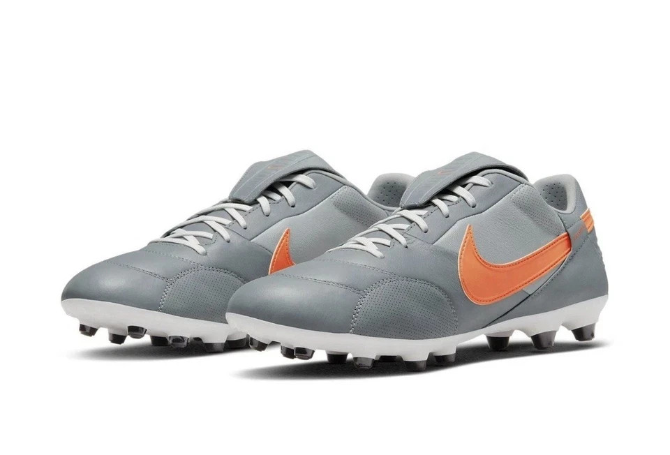 Nike Premier 3 FG Gray Orange 2022 AT5889-003 Men's Size 6.5