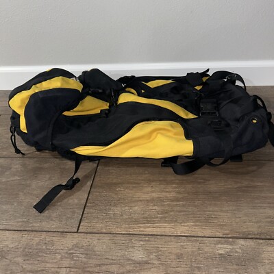 Vintage Burton Snowboarding, Hiking, Durable Back Pack. Yellow And