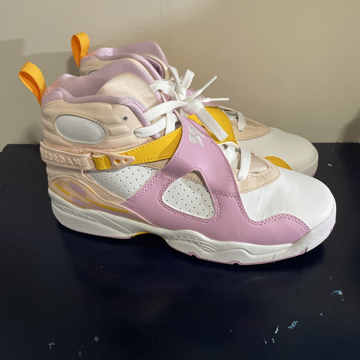 Girls Nike Air Jordan 8 Retro 'Arctic Punch' 580529-816 Size 7Y B