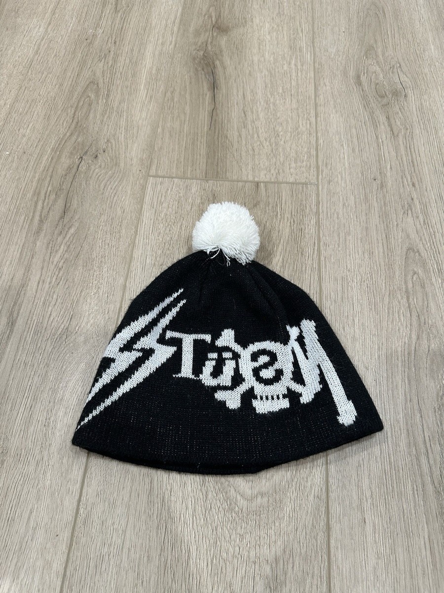 Stussy Skull Cap Beanie Black White Skeleton | eBay