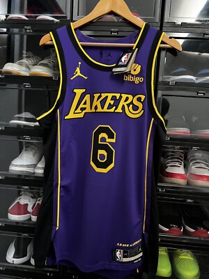 Nike Lebron James Authentic LA LAKERS Statement Jersey 44 Patch | eBay