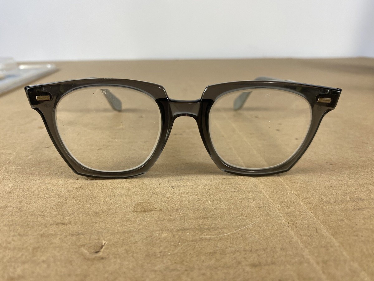 Vintage 60s 70s Horn Rim Wilson Adjustable Safety Glasses Work