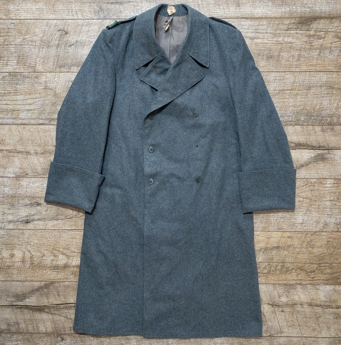 Swiss Military Vintage Coat Mens Wool WW2 WWII Gray Army Medic
