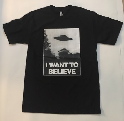 I Want To Believe Shirt X-Files Shirt U.F.O. Mulder Men's T-Shirt