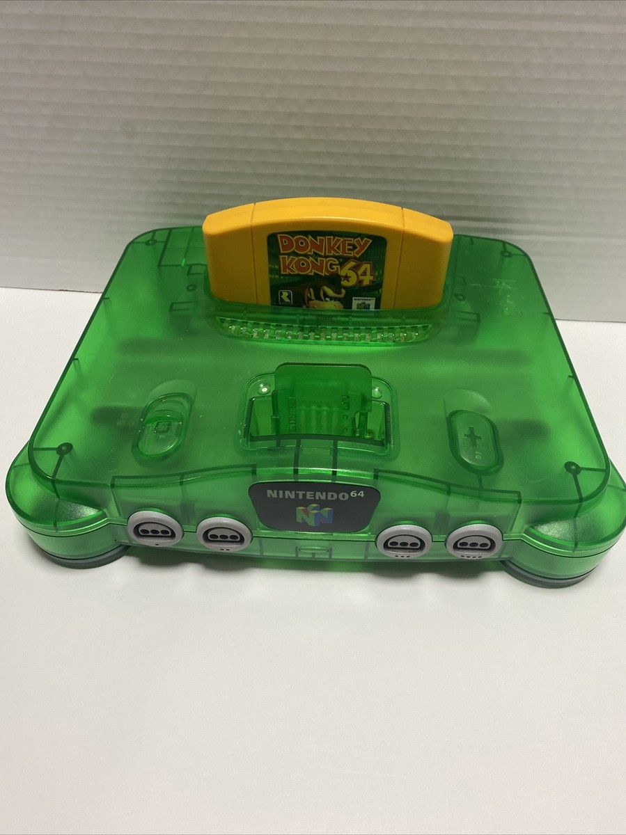 Nintendo 64 N64 Region Free Jungle Green Console Donkey Kong 64