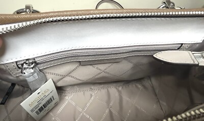 Michael Kors Marilyn Driftwood White Multi Saffiano Leather Medium