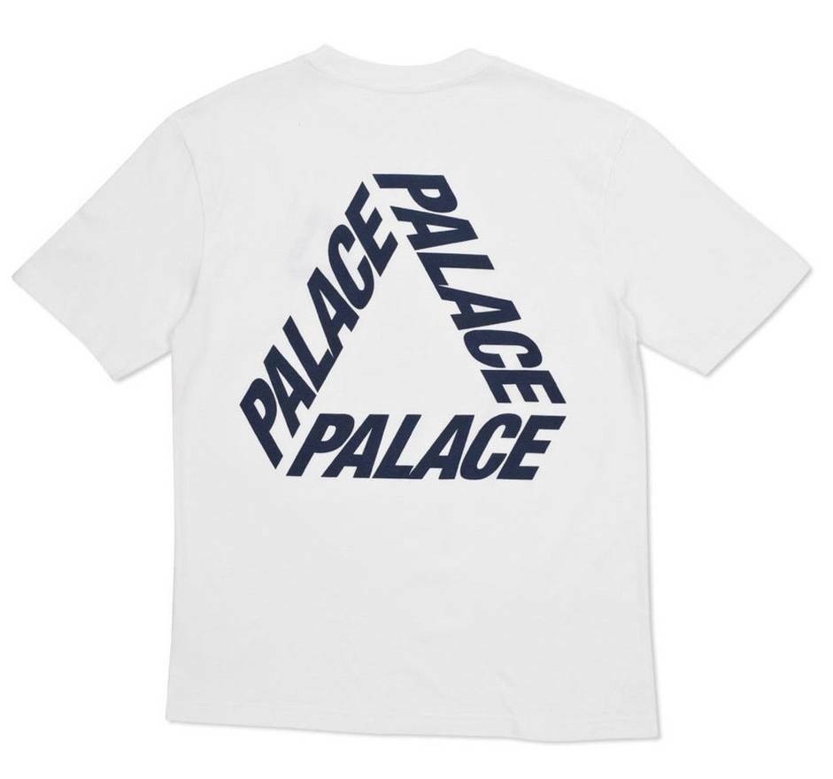PALACE SKATEBOARDS 2016 P-3 T-SHIRT WHITE NAVY DECONSTRUCTED TRI