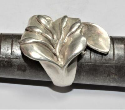 Stamped 925 CFJ Thailand Sterling Silver ORCHAD Shape Ring Sz 6
